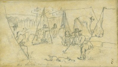 Traverse des Sioux kamp, 1851 door Frank Blackwell Mayer